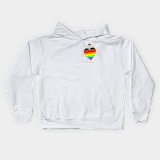 Gay Pride Heart Kids Hoodie